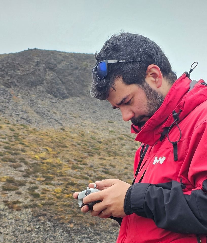 Rafael flying a UAV for photogrammetry