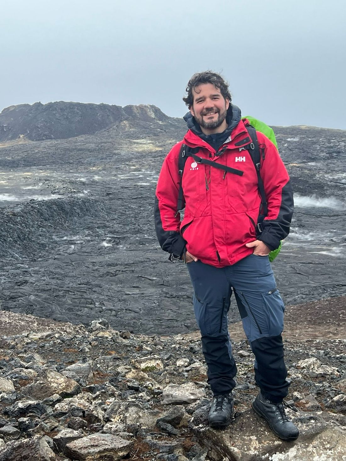 Rafael Kenji Horota in the field, Svalbard