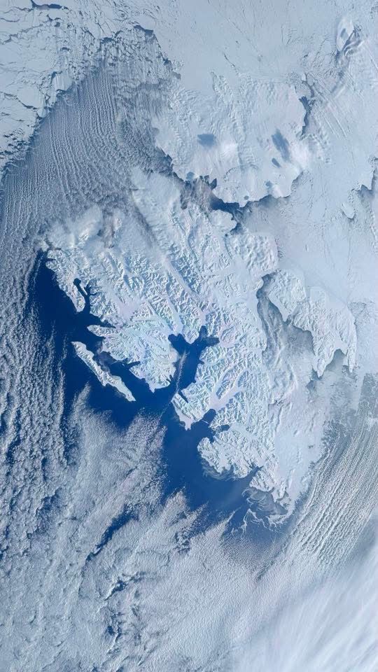 Satellite view of Svalbard